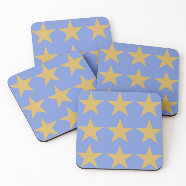 Item preview, Large GOLD and DANUBE BLUE STARS designed and sold by RachelMacht.