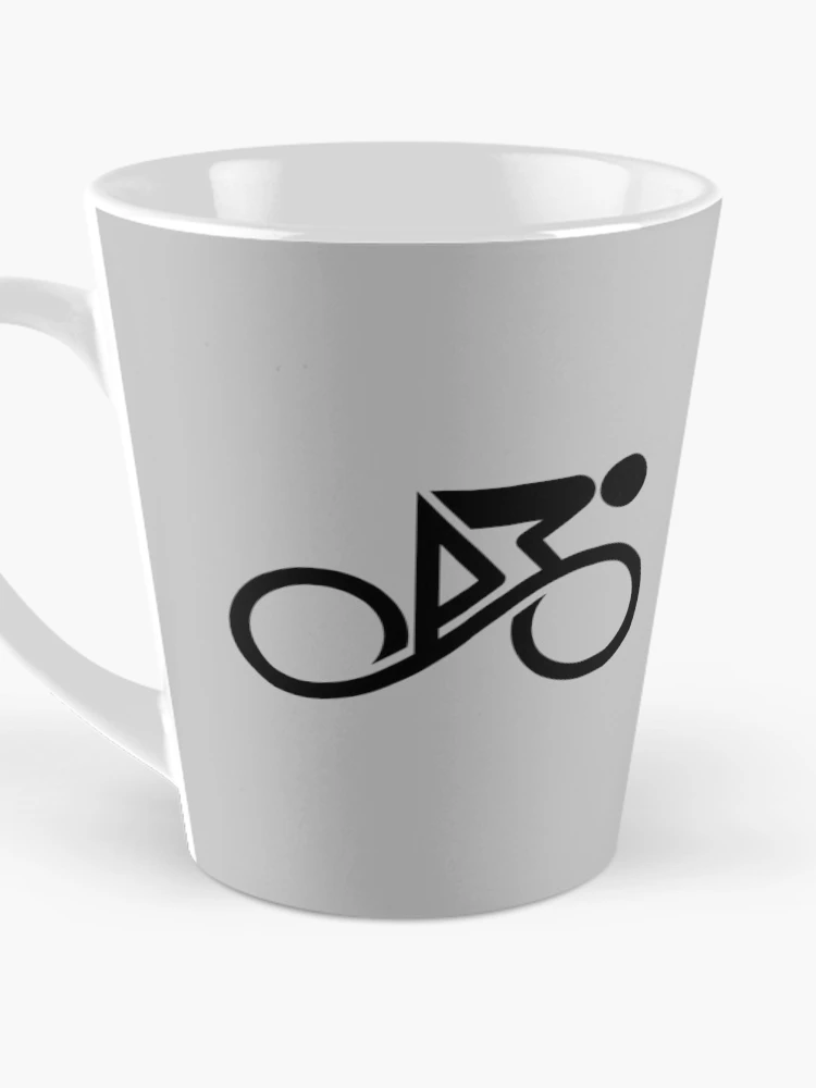 Thumbnail 3 of 4, Coffee Mug, Abstract Cyclist Line Art Infinity designed and sold by RabeDesigns.