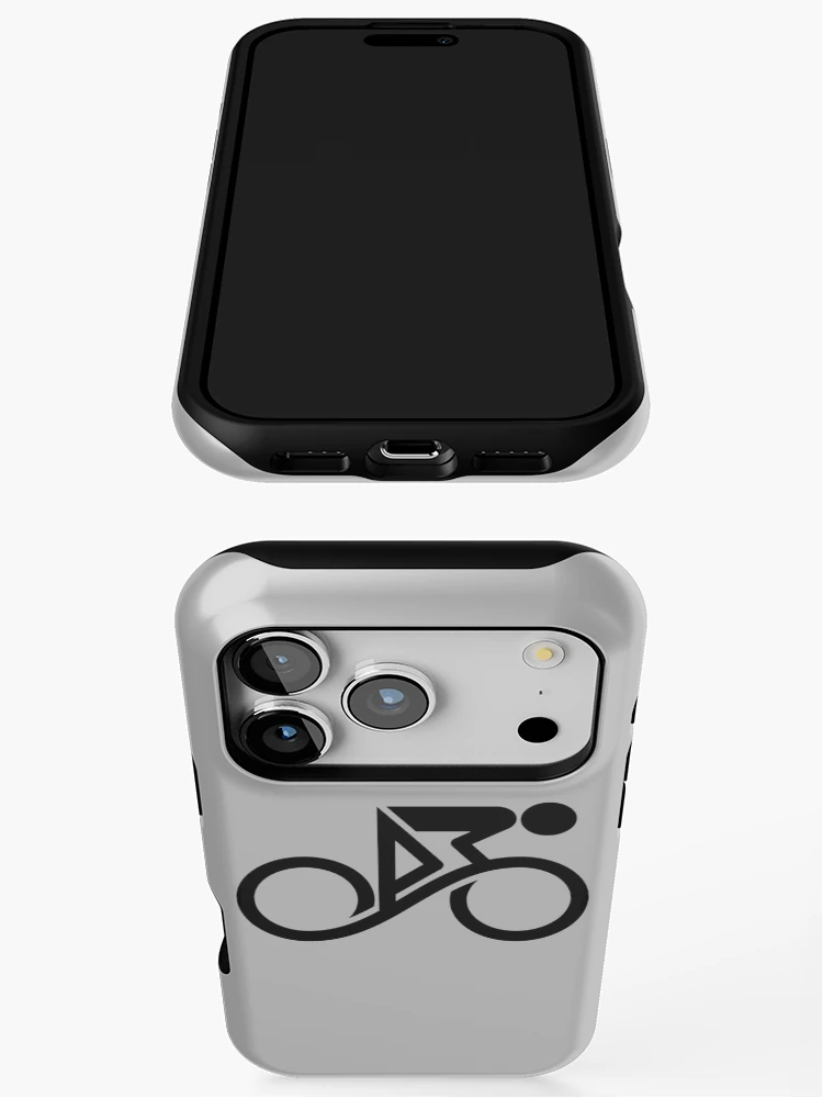 Thumbnail 3 of 4, iPhone Case, Abstract Cyclist Line Art Infinity designed and sold by RabeDesigns.