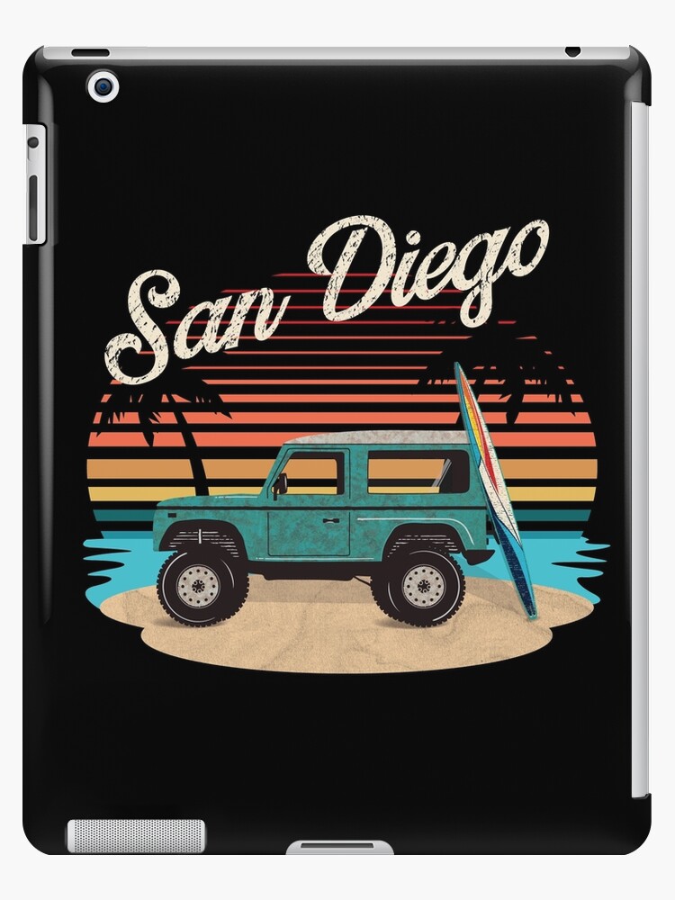  Funda para iPad San Diego Beach California Jeep Jeeps lover Surf Surfer Vintage 0s Gift 