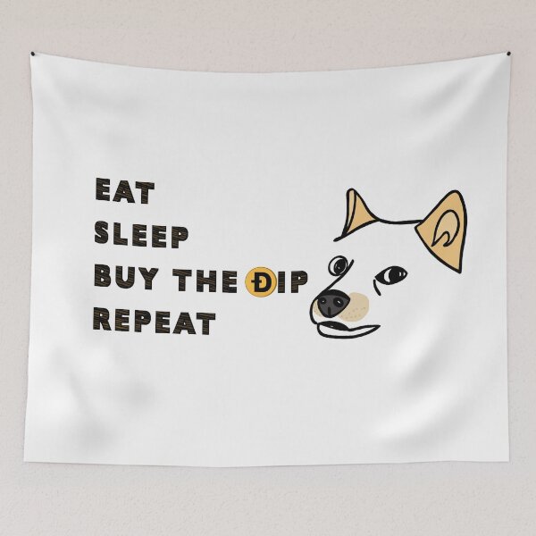 Item preview, Eat. Sleep. Buy the Dip. Repeat. Doge Shiba Inu Dog designed and sold by ThatsJustJilly.