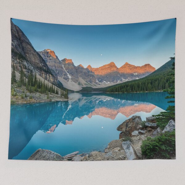 Item preview, Rocky Mountain Sunrise Moraine Lake Banff National Park Canada designed and sold by LandscapeArtCP.