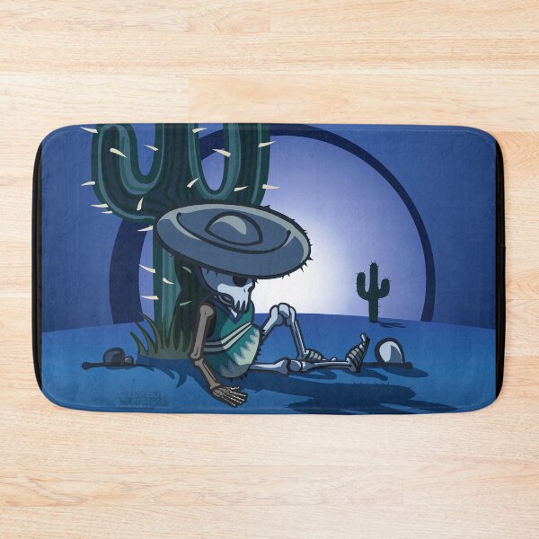 Item preview, Cactus and skeleton at night in the desert designed and sold by LEGADOVISUAL.