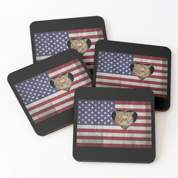 Item preview, Mericat, merica, FOURTH OF JULY, designed and sold by fluffyfriends.