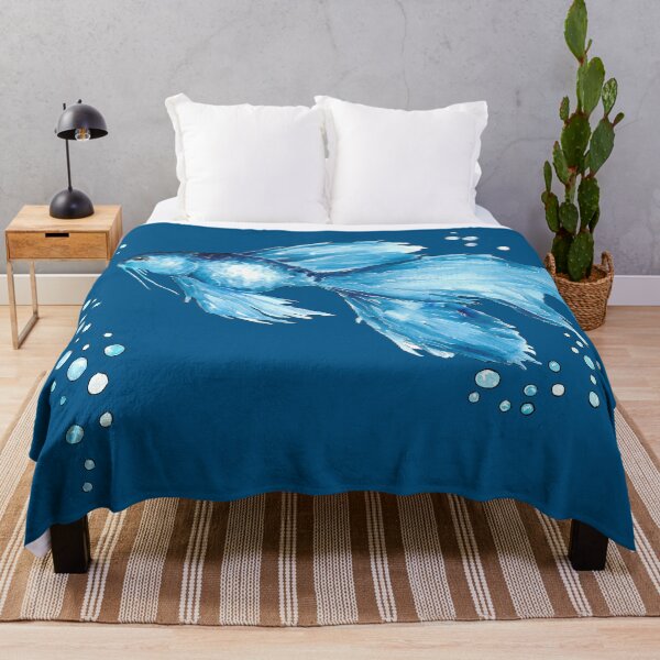 Item preview, Blue watercolour goldfish designed and sold by yourLastHope.