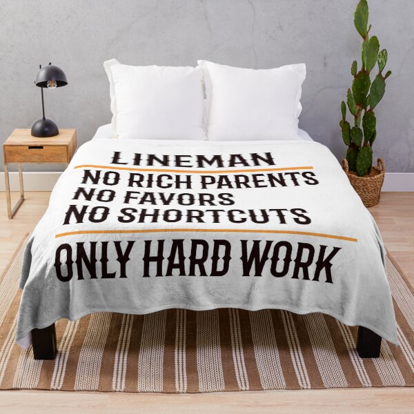 Item preview, Lineman No Rich Parents No Favors No Shortcuts Only Hard Work designed and sold by TeesYouWant.