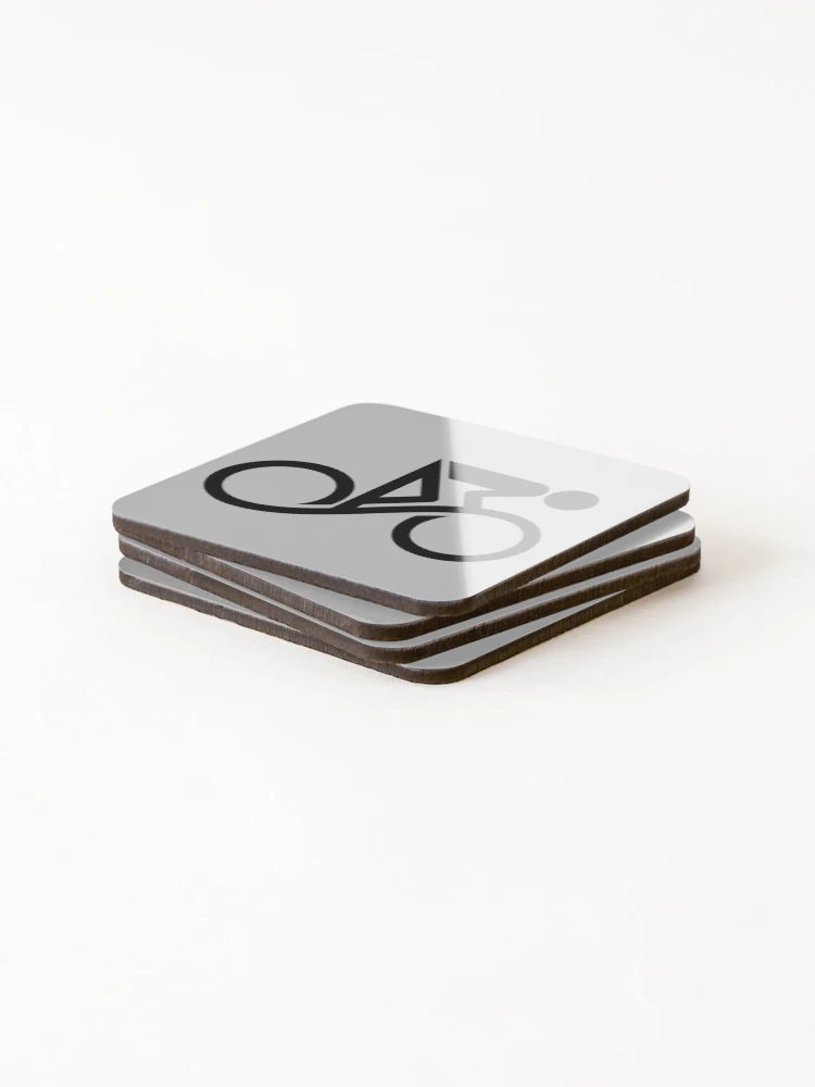 Thumbnail 4 of 5, Coasters (Set of 4), Abstract Cyclist Line Art Infinity designed and sold by RabeDesigns.