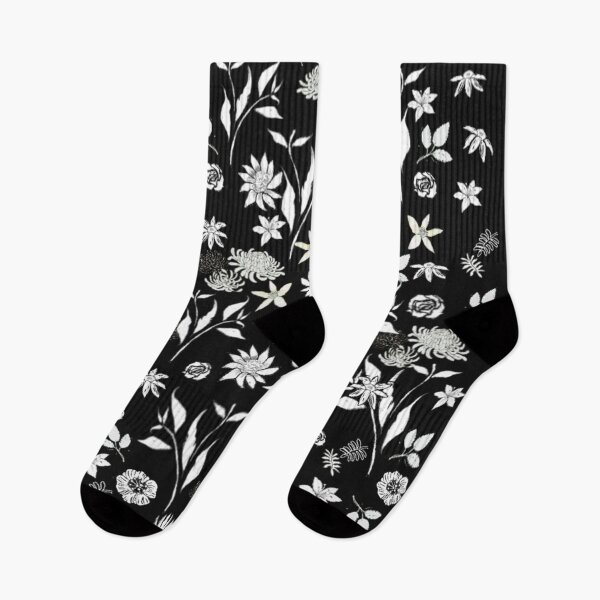 Item preview, FIELD OF FLOWERS BLACK AND WHITE designed and sold by KINGTOUCAN.