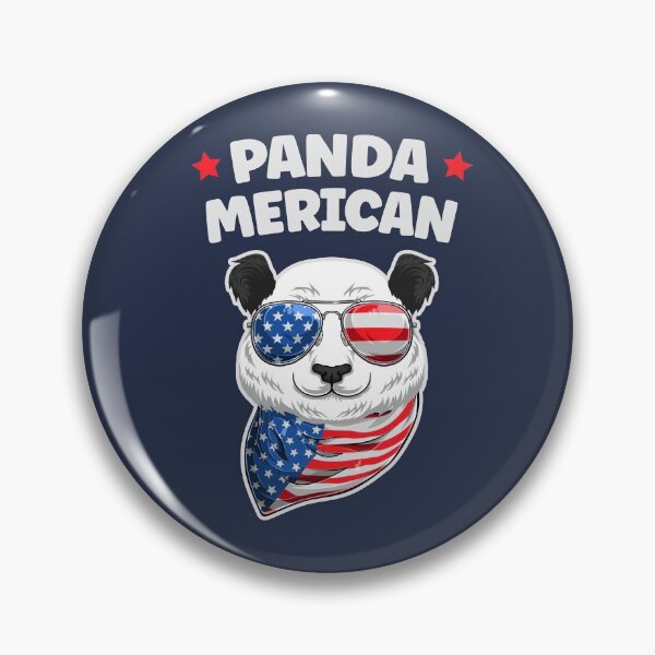 Item preview, American Panda Panda-Merican with 4th of July US Flag designed and sold by Uppercase Tees.