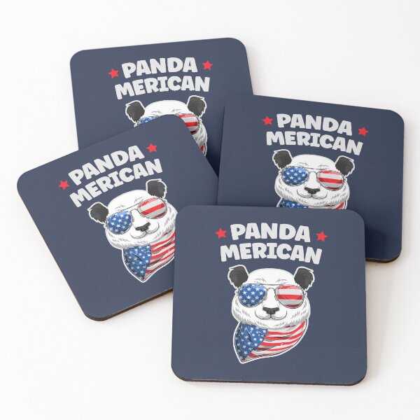 Item preview, American Panda Panda-Merican with 4th of July US Flag designed and sold by Uppercase Tees.