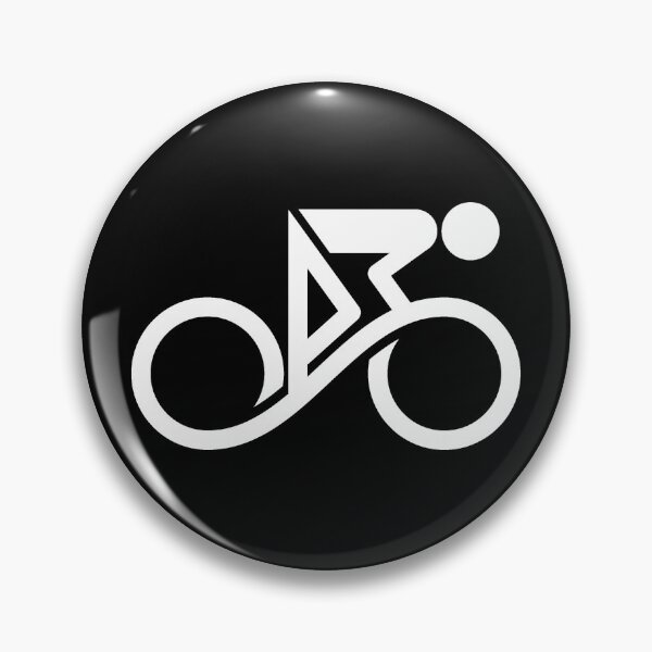 Item preview, Abstract Cyclist White Line Art Infinity designed and sold by RabeDesigns.
