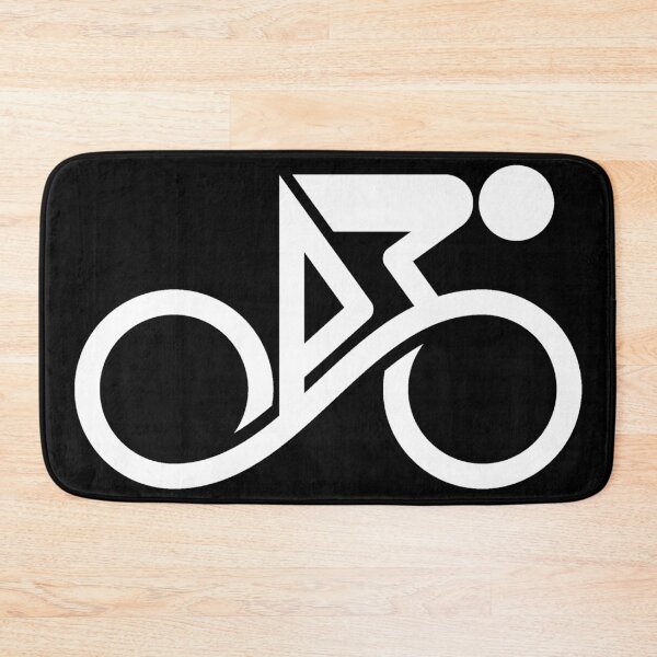 Item preview, Abstract Cyclist White Line Art Infinity designed and sold by RabeDesigns.