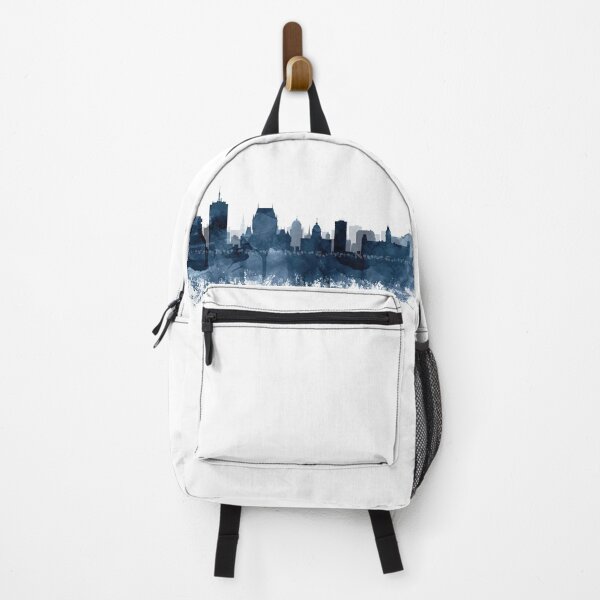 Item preview, Quebec Skyline Watercolor Navy Blue by Zouzounio Art designed and sold by zouzounioart.