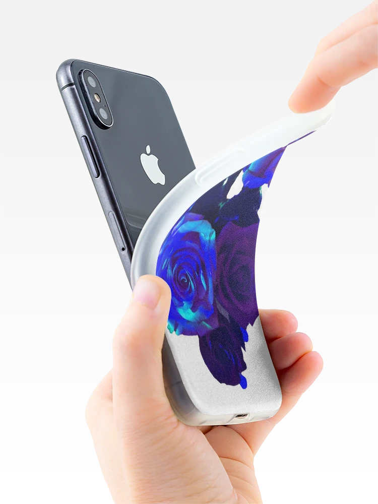 Thumbnail 4 of 5, iPhone Case, Blue Roses designed and sold by Tropicx.
