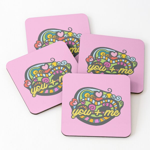 Item preview, You Plus Me, Hippie Heart Design - Yellow Text designed and sold by Chubuter.