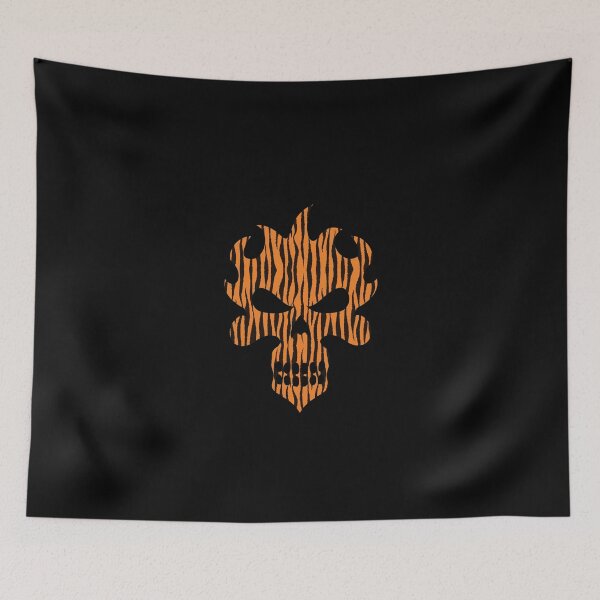 Item preview, A Cool Skull With Tiger Skin Pattern designed and sold by NECHSTORE.