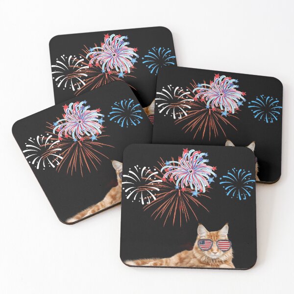 Item preview, Kitty enjoying fireworks designed and sold by PhoeniXDreamer.