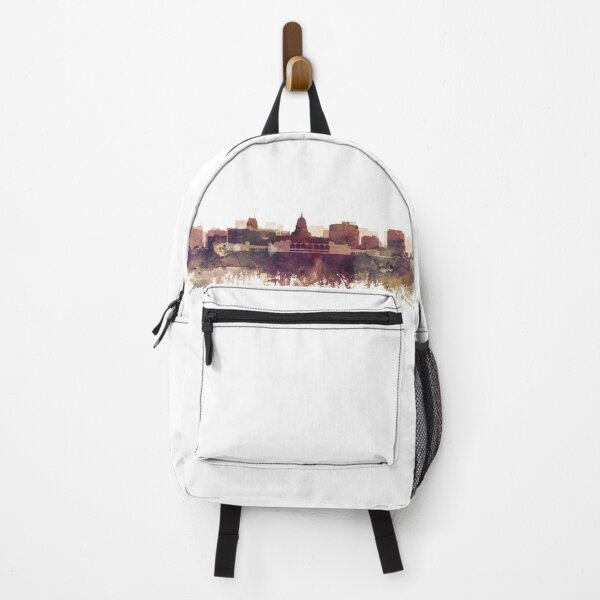 Item preview, Madison Skyline Watercolor Orange Purple by Zouzounio Art designed and sold by zouzounioart.