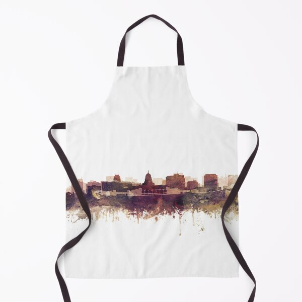 Item preview, Madison Skyline Watercolor Orange Purple by Zouzounio Art designed and sold by zouzounioart.