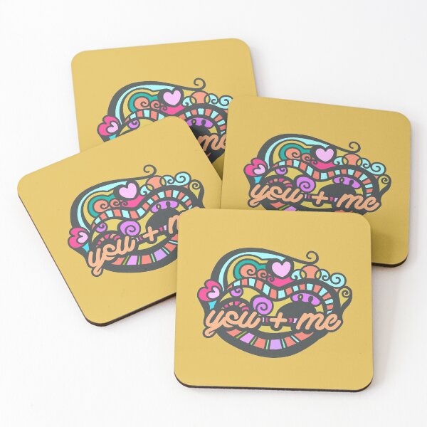 Item preview, You Plus Me, Hippie Heart Design - Orange Text designed and sold by Chubuter.
