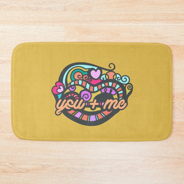 Item preview, You Plus Me, Hippie Heart Design - Orange Text designed and sold by Chubuter.