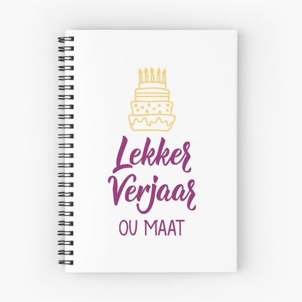 Item preview, Lekker Verjaar ou maat. Happy Birthday old friend - Afrikaans text. lettering. designed and sold by pidzam4e.