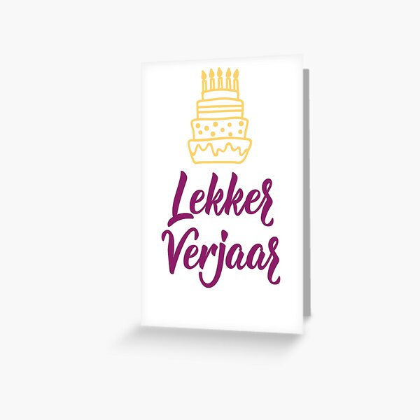 Item preview, Lekker Verjaar ou maat. Happy Birthday old friend - Afrikaans text. lettering. designed and sold by pidzam4e.