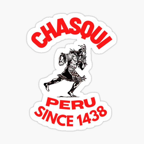 Chasqui peruano ,inca 1438 Pegatina
