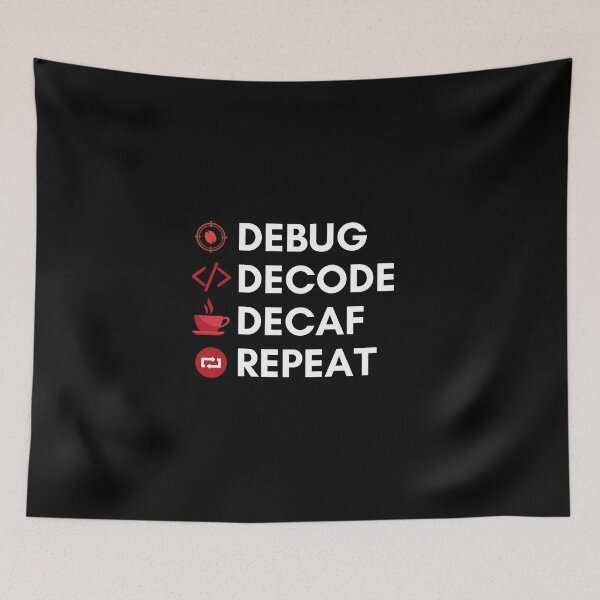 Item preview, Debug, decode, decaf repeat - find your thing designed and sold by Fortified.