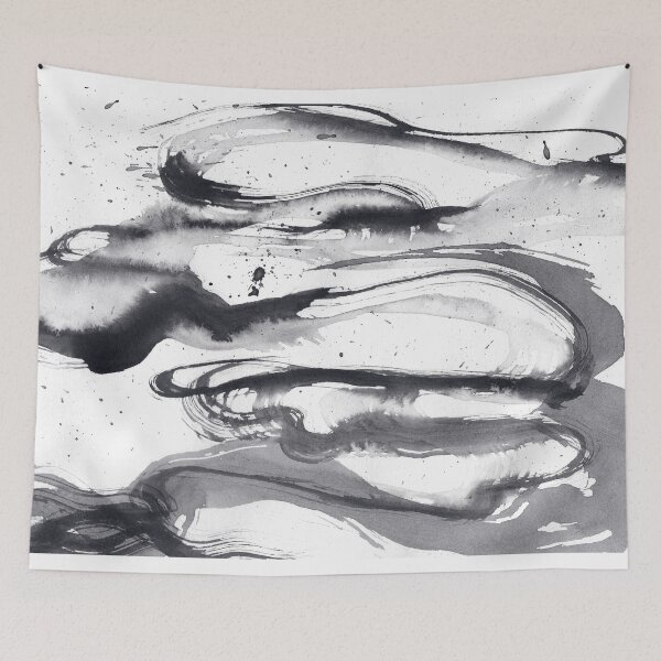 Item preview, ink explorations (087) - abstract black india ink painting designed and sold by expl-rations.