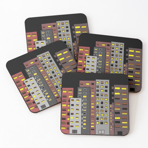 Item preview, Buildings at night designed and sold by EarthlingHelena.