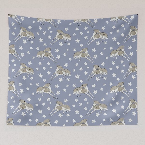 Item preview, Whippets and flowers designed and sold by lobitos.