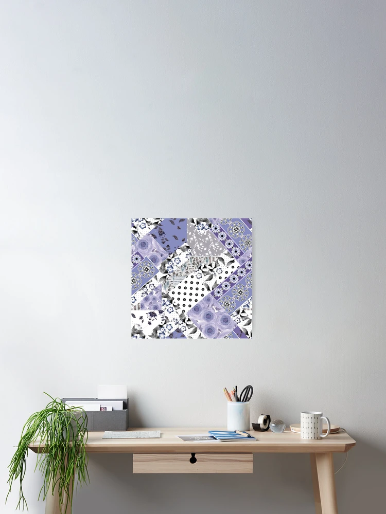 Thumbnail 2 of 3, Poster, Colorful pattern patchwork. designed and sold by fuzzyfox.