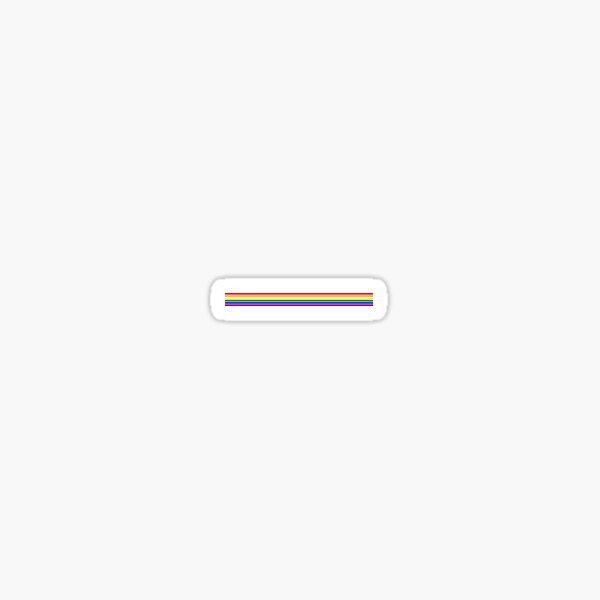 Gay Pride Rainbow Flag Stripes Minimalist Sticker For Sale By