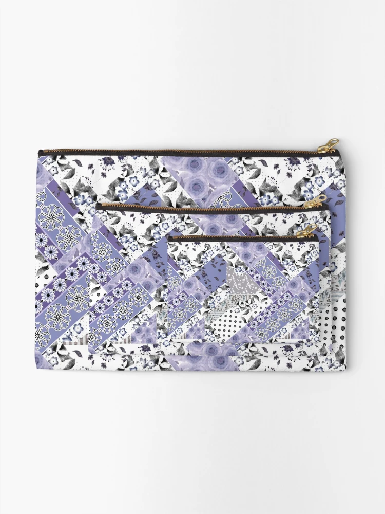 Thumbnail 2 of 4, Zipper Pouch, Colorful pattern patchwork. designed and sold by fuzzyfox.