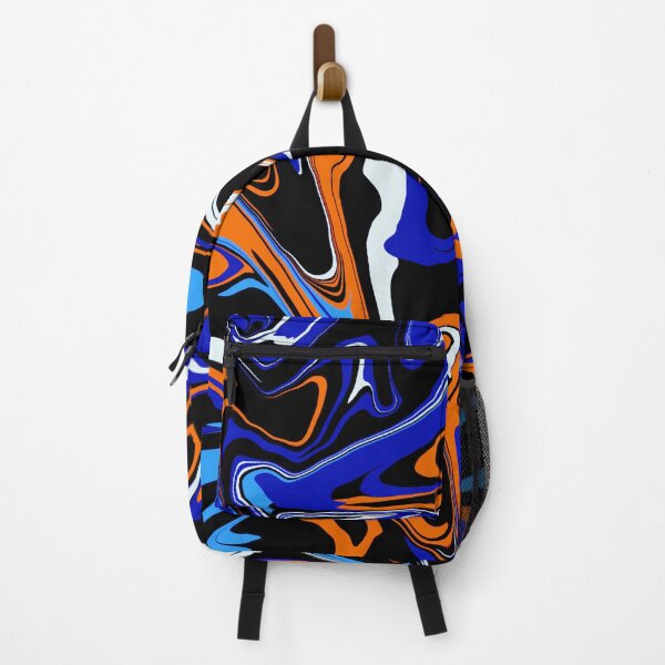 Item preview, Derretimiento abstracto azul, naranja, blanco y negro designed and sold by BigTexFunkadelic.