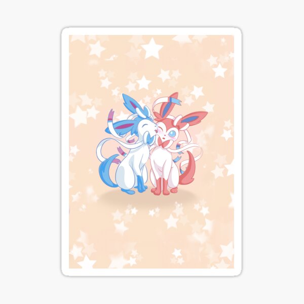 Shiny pocket monster cute fairy type eevelution chat magique fée love Sticker