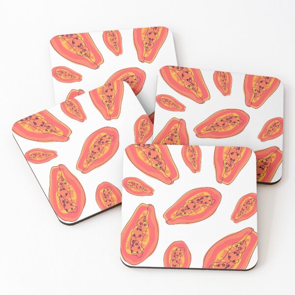 Item preview, Fiery orange papaya print designed and sold by orangerinka.