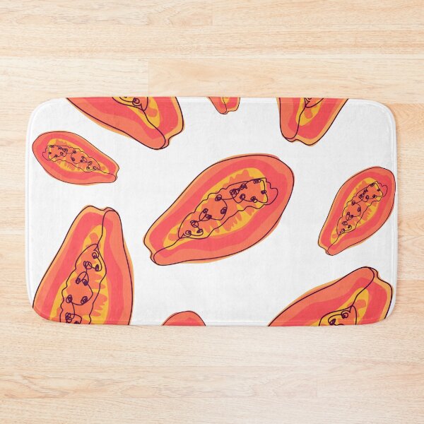 Item preview, Fiery orange papaya print designed and sold by orangerinka.