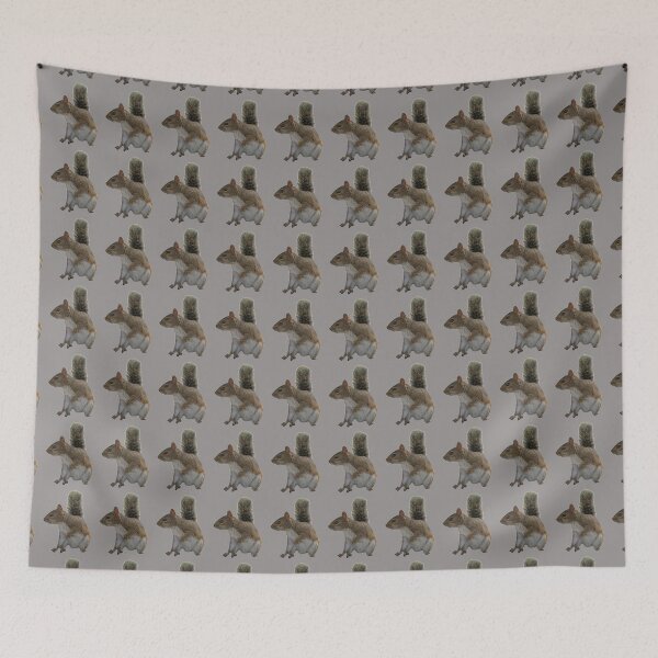 Item preview, Playful cute grey squirrel designed and sold by Zina Stromberg.