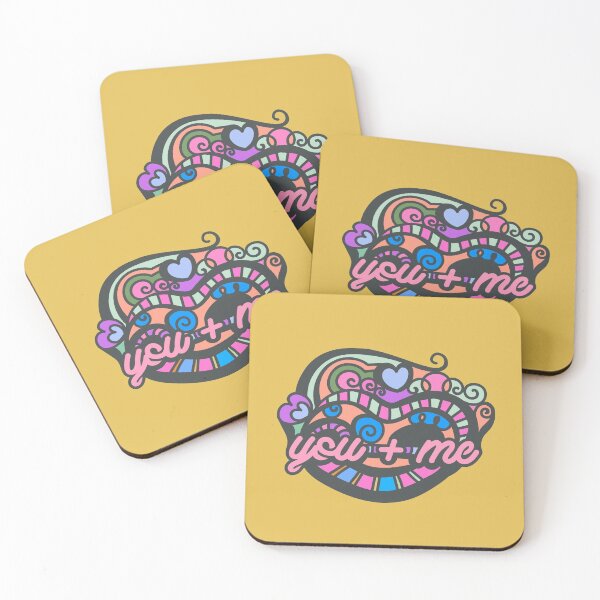 Item preview, You Plus Me, Hippie Heart Design - Pink Text designed and sold by Chubuter.