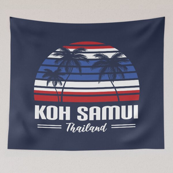 Item preview, Koh Samui Thailand Flag Summer Design designed and sold by CynthiaGraphics.