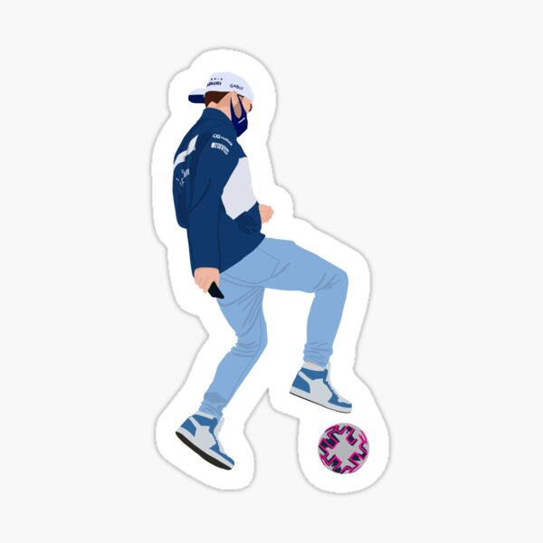 Pierre Gasly for Alfa Tauri playing football Sticker