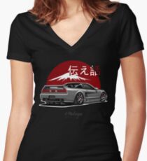 NSX (grey) Women's Fitted V-Neck T-Shirt