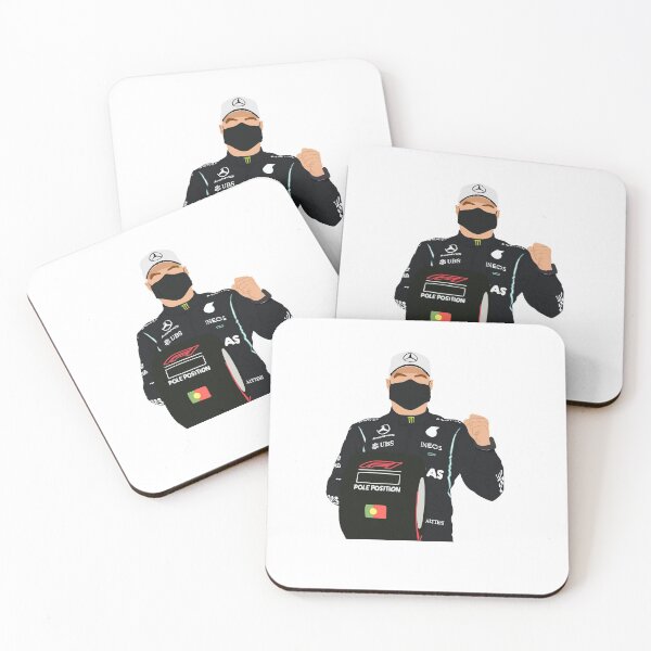 Item preview, Valtteri Bottas with his pole position award for the 2021 Portugese Grand Prix designed and sold by royaldutchness.