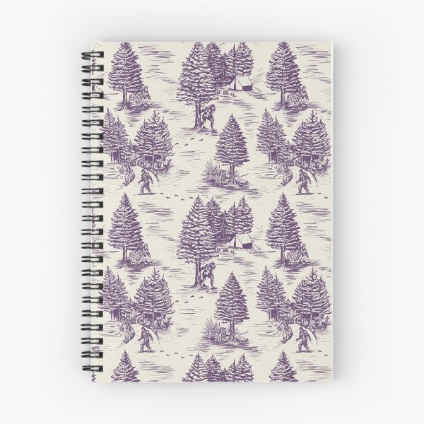 Item preview, Bigfoot / Sasquatch Toile de Jouy in Purple designed and sold by somecallmebeth.