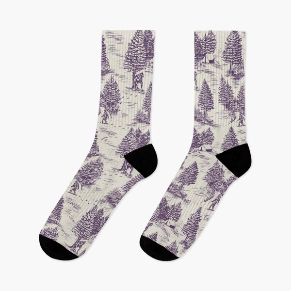 Item preview, Bigfoot / Sasquatch Toile de Jouy in Purple designed and sold by somecallmebeth.