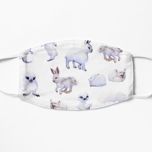 Snow white animal sticker bundle plus Flat Mask