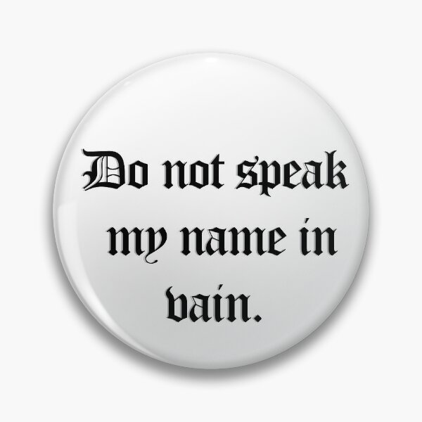 Item preview, Do not speak my name in vain (black) designed and sold by Afternext.