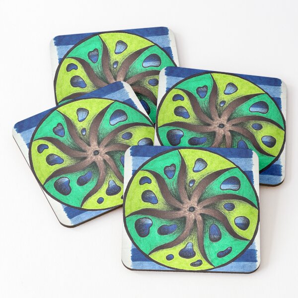Item preview, Swirling Blues and Greens designed and sold by MathenaArt.